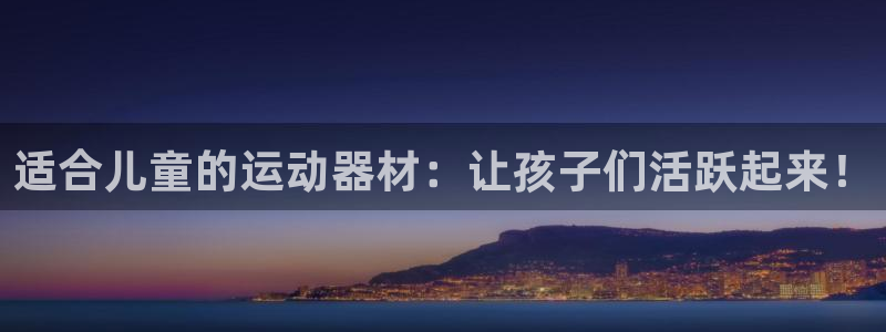 意昂集团官网：适合儿童的运动器材：让孩子们活跃起来！